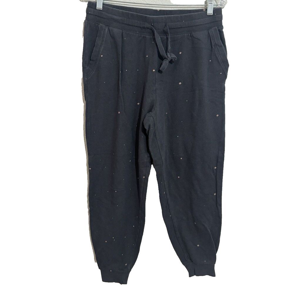 PELOTON Black Paint Splatter ULTIMATE JOGGERS Pant SWEATPANTS Womens MEDIUM